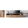 Table ronde extensible en chêne/grège 4/6 places D105 pieds fuseau VICTORIA